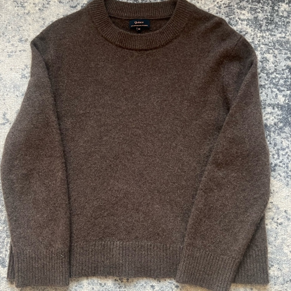 Quince Mongolian Cashmere Oversized Crewneck Sweater in M (medium)
